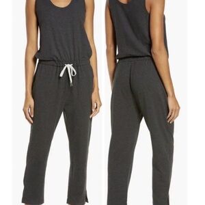 Zella Gwen Charcoal Gray Sleeveless Jumpsuit